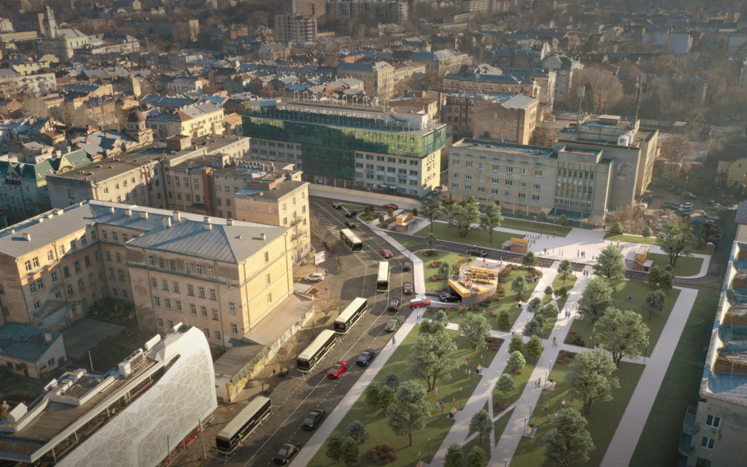 Underground parking project on E. Petrushevych Square in Lviv
