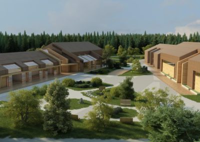 Sports and recreation center of the NBU on the territory of Vorsiv village council in Malynskyi district, Zhytomyr region. Architectural concept