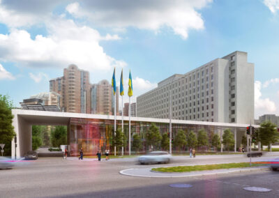 Center for administrative services on General Almazov Street, Kyiv. Architectural concept