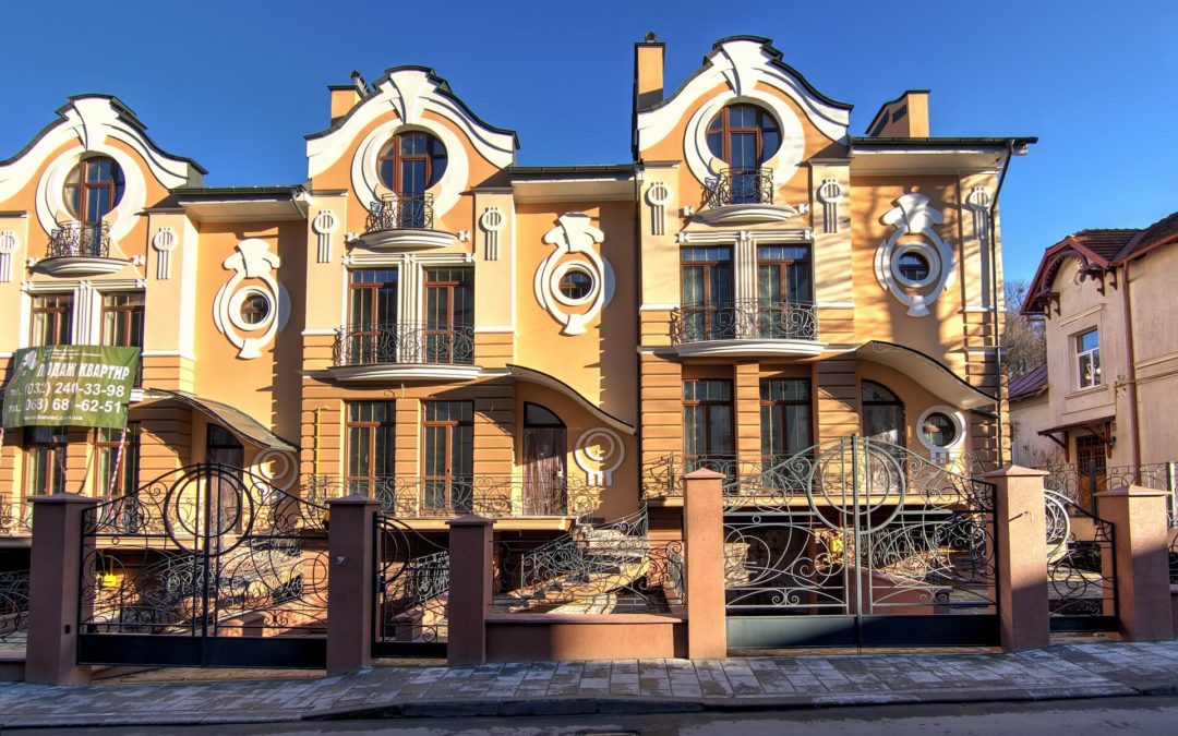 Blocked individual houses on Barvinskykh Street, Lviv