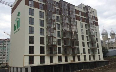 Construction of the second stage of multisection apartment building in Truskavets